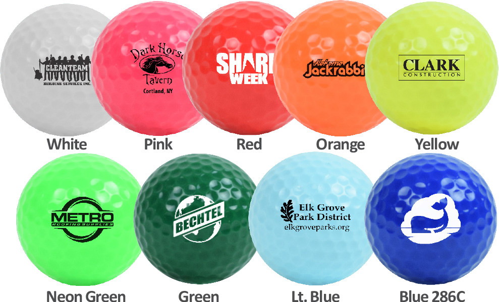 3-Colored Golf Balls Tube w/Poker Chip 14