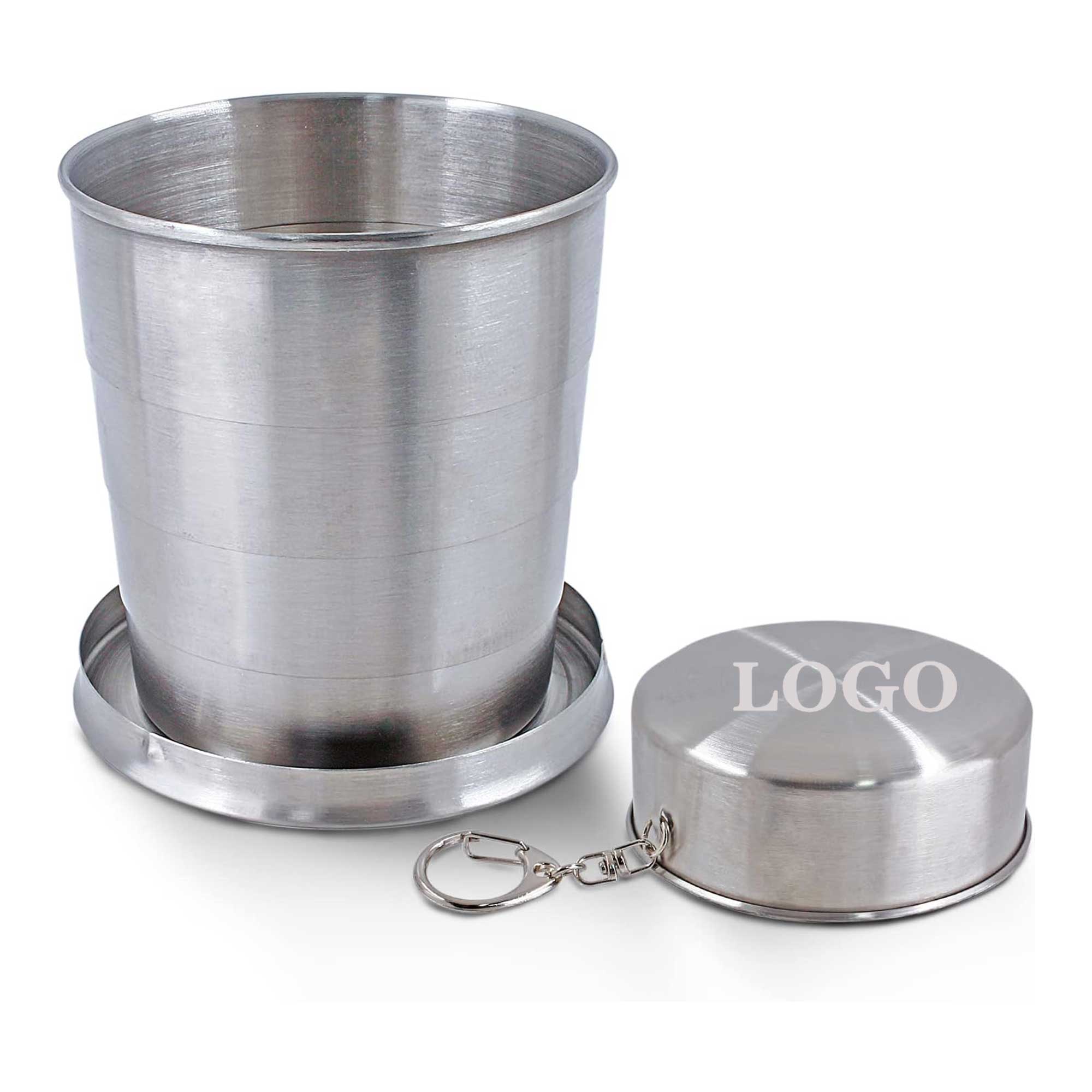 5 oz Stainless Steel Folding Camping Cup 2