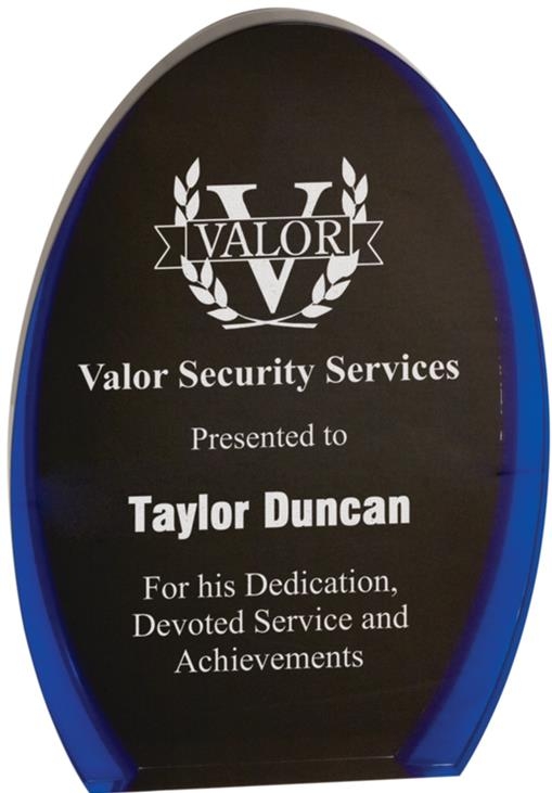 7" Luminary Oval Acrylic Award 1