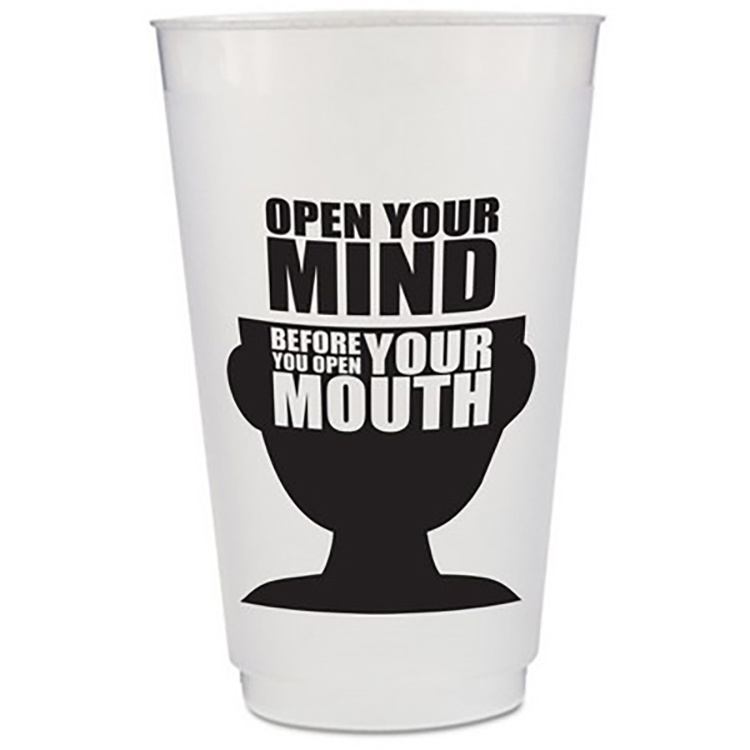 Unbreakable Translucent 24 oz. Frost-Flex cup 1