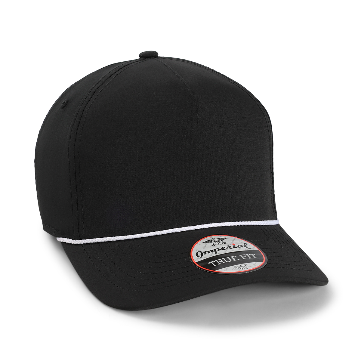Imperial 5054 5-Panel Wrightson Performance Rope Cap w/ Leatherette Patches or Embroidery 22