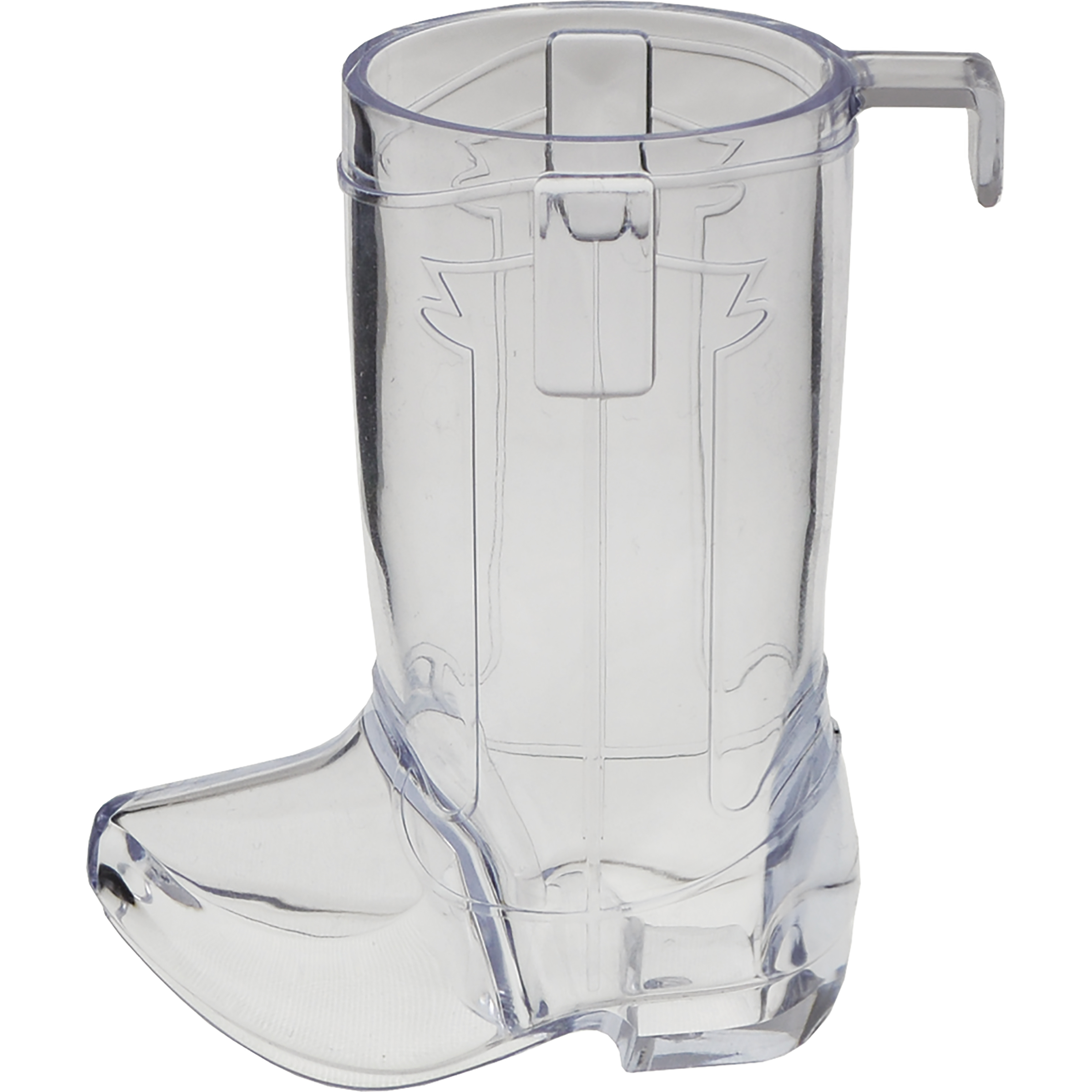 2oz Plastic Cowboy Boot Shaped Sidecar Hook Shot Glass 3