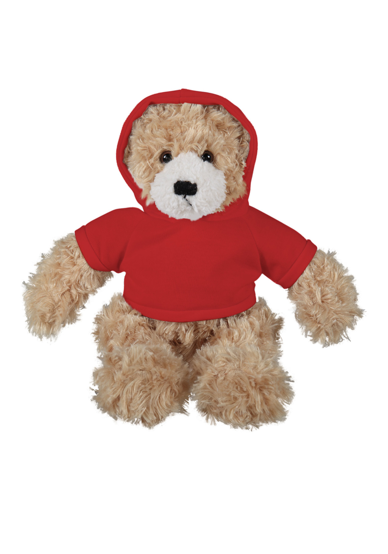 soft plush Beige Brandon Bear  with hoodie 19