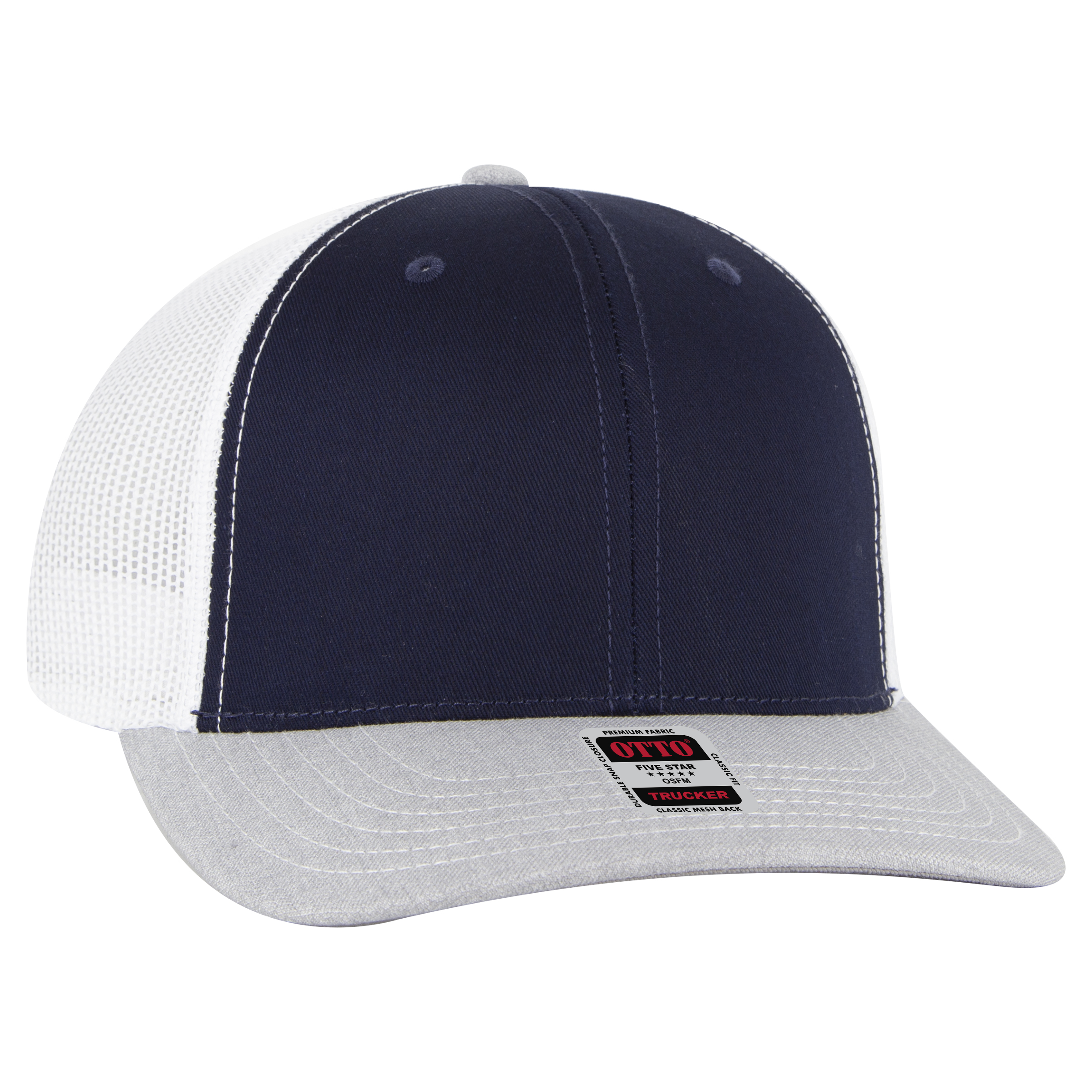 OTTO CAP® 6 Panel Mid Profile Mesh Back Trucker Hat 19