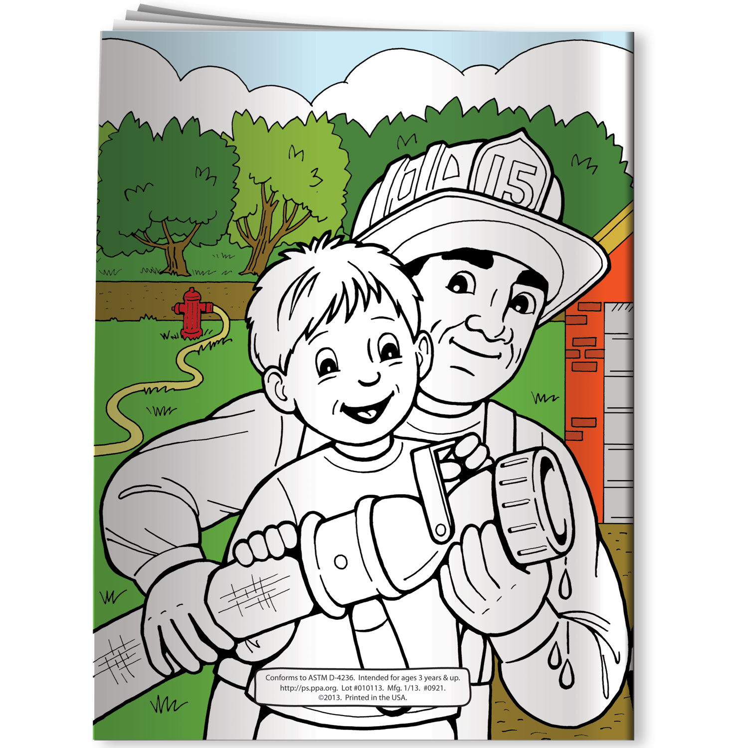 Combo Pack - CB1077 Coloring Book & 4-Pack of Crayons (Imprinted) in a Poly Bag 3