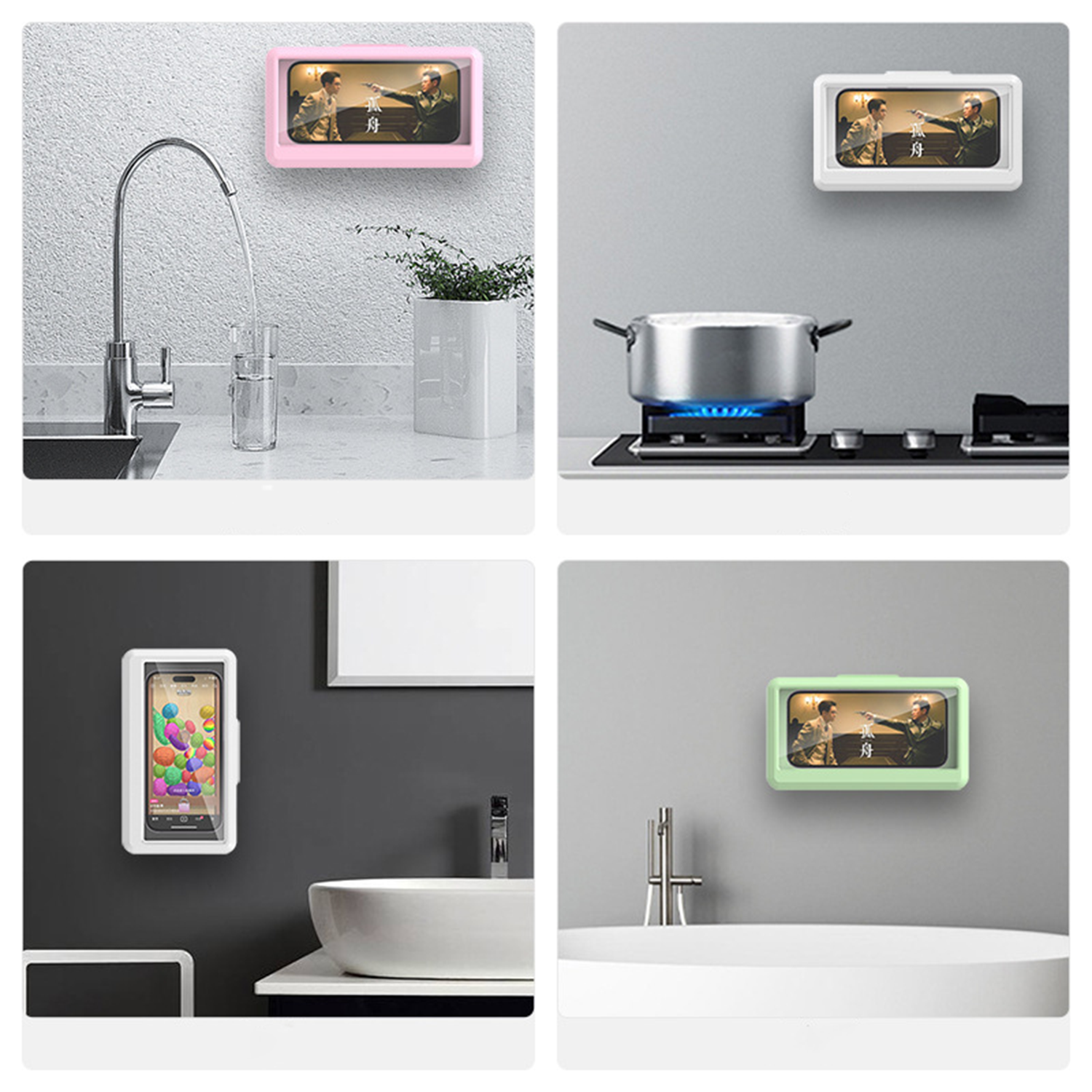 Bathroom Wall-Mounted Waterproof Phone Holder Box 4