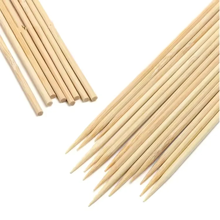 12" Bamboo BBQ Skewer Set. 100 Pcs 2