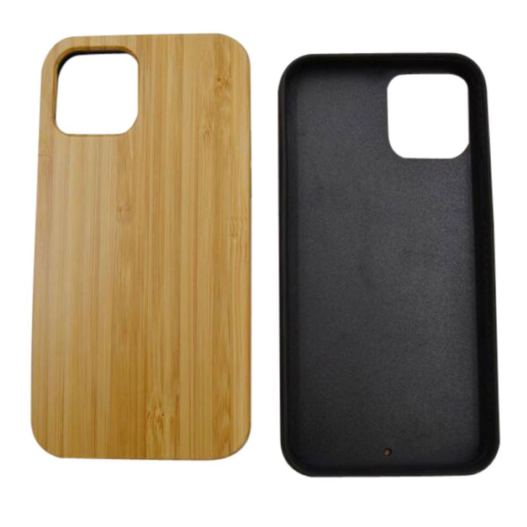 iPhone12/12 Pro Bamboo Wood Case w/TPU Edges 2