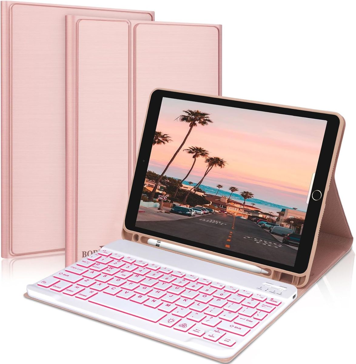 iBank ® Detachable Bluetooth Slim Wireless Keyboard and Soft Back Cover Tablet Case 1