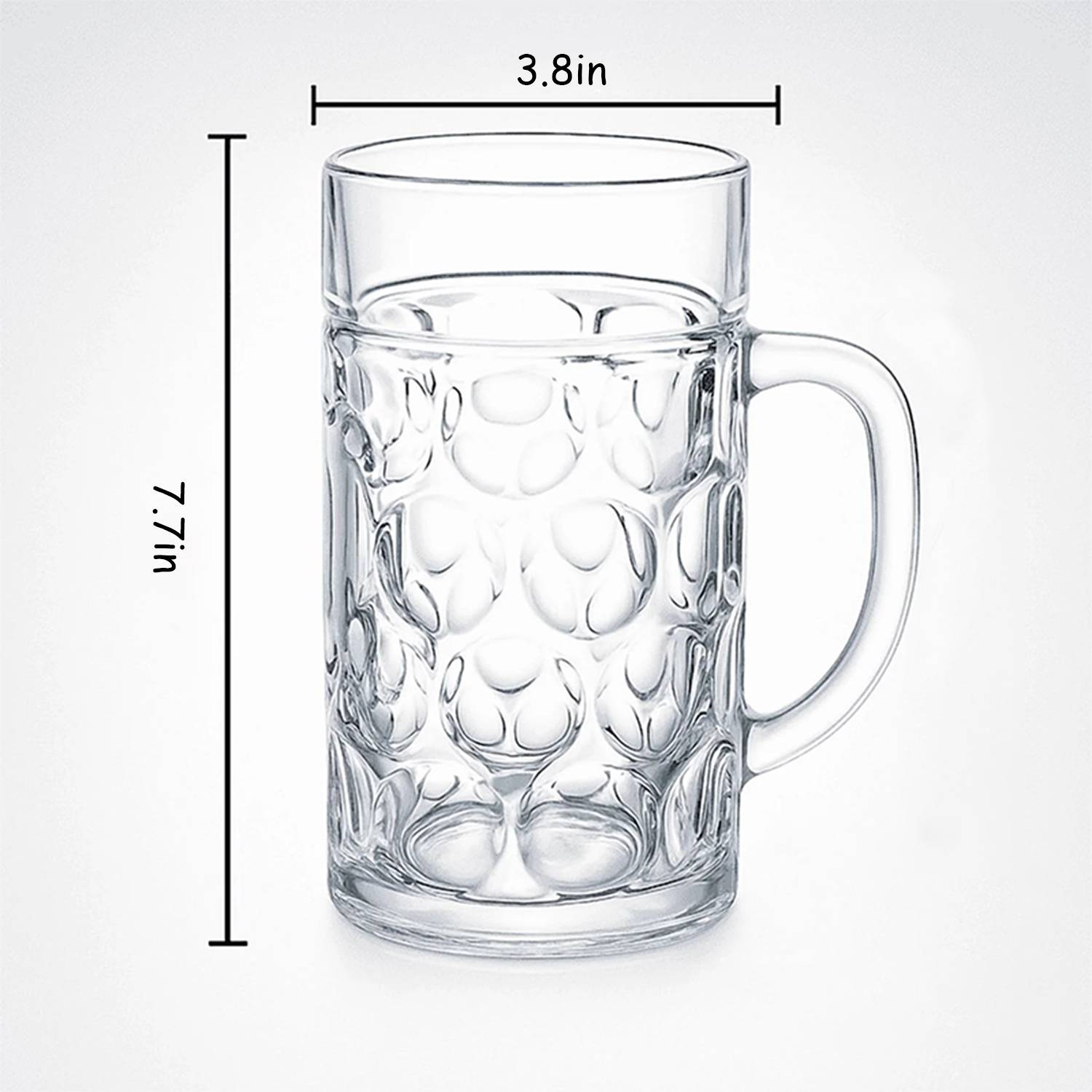 32 oz Clear Plastic Beer Mug 2