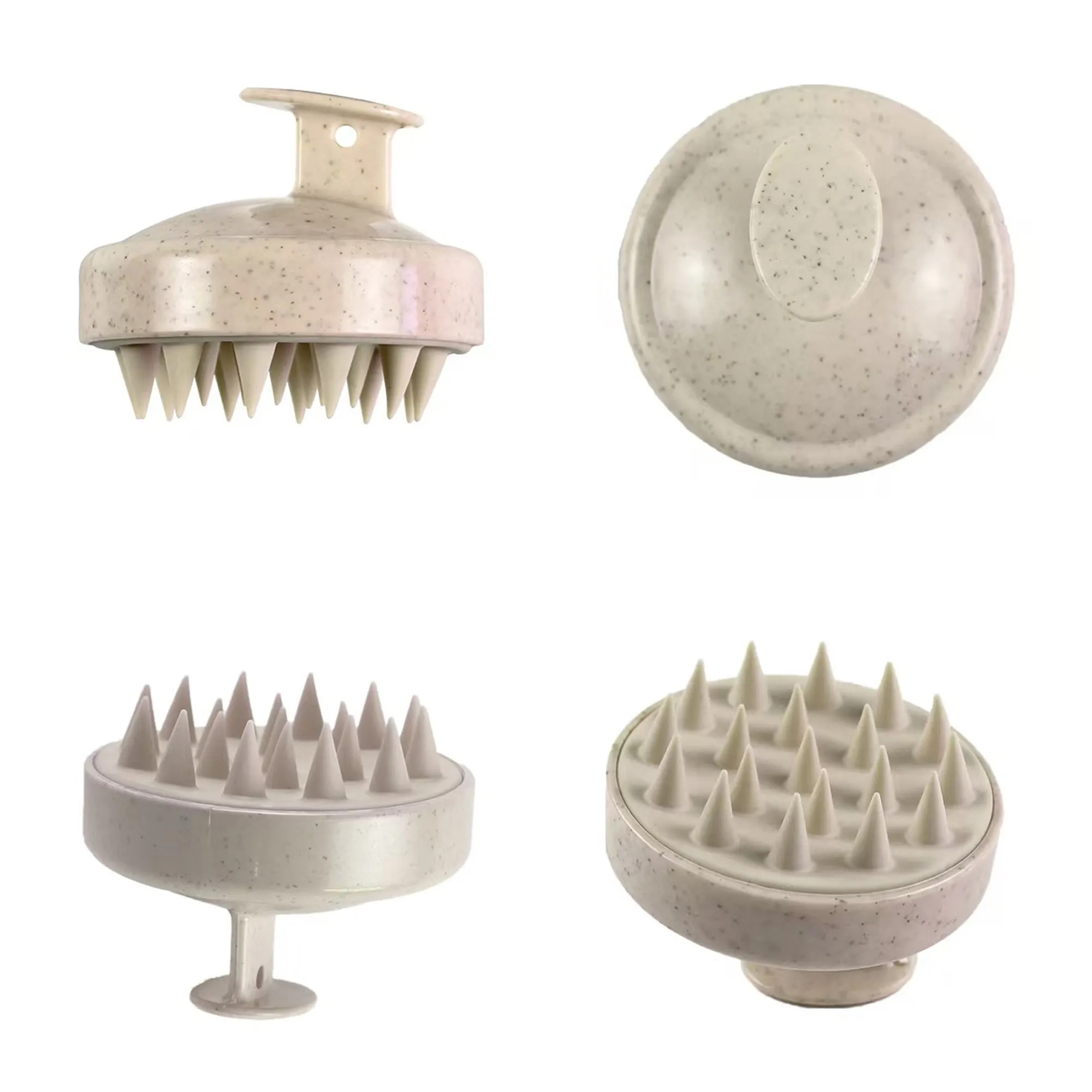 Wheat Straw Shampoo Brush/ Hair Scrubber/Head Massager 2