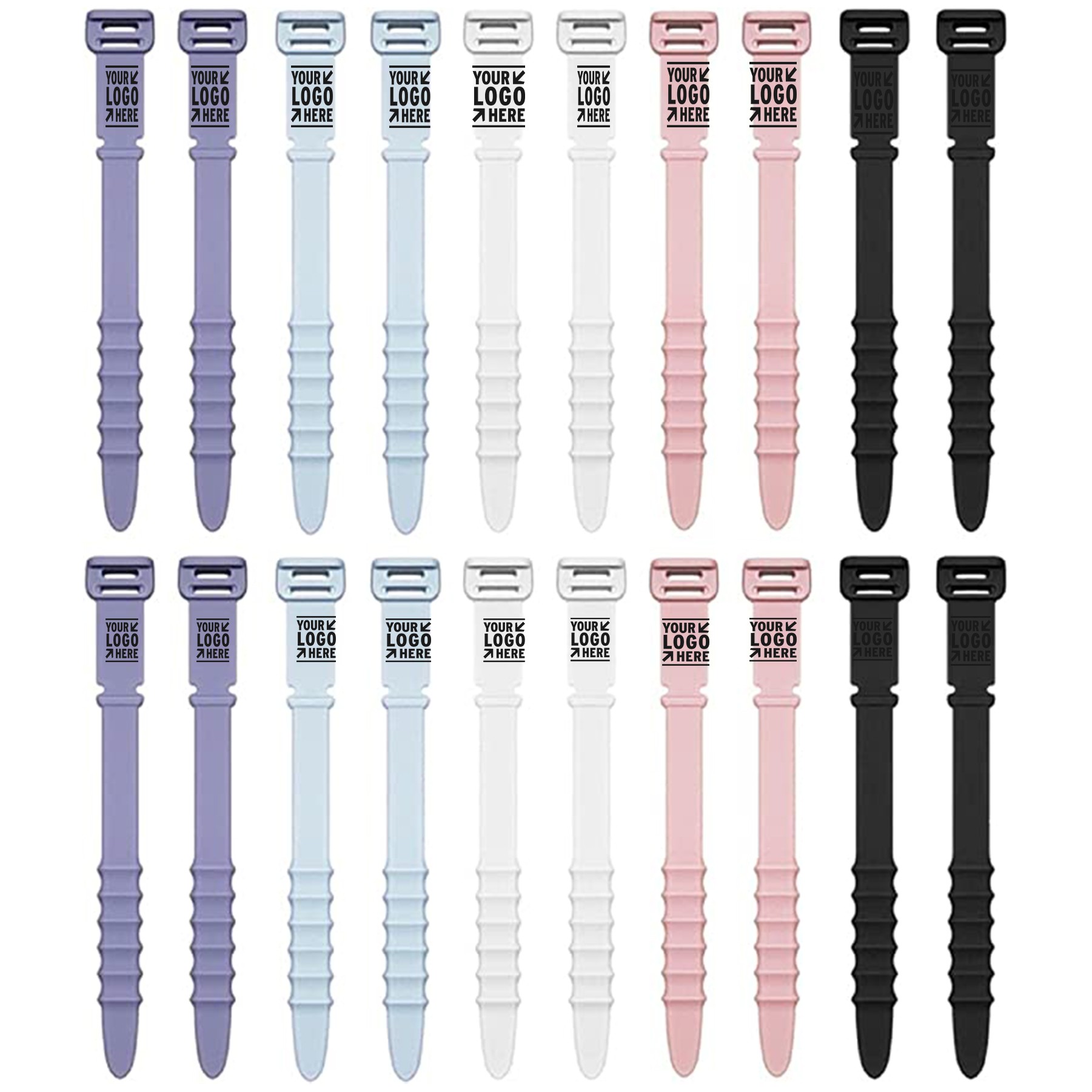 4.5" Cord Tie Reusable Silicone Zip Tie 2