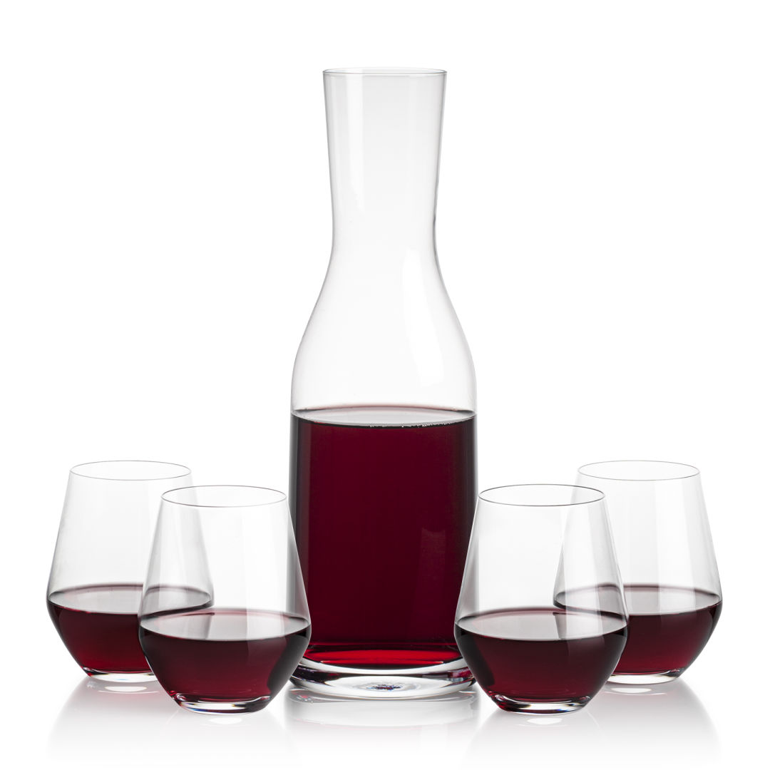 Caldmore Carafe & Reina Stemless Wine 6
