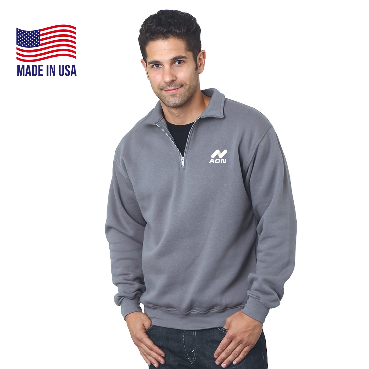 Made in USA Unisex Pre-Shrunk Quarter Zip Fleece 2