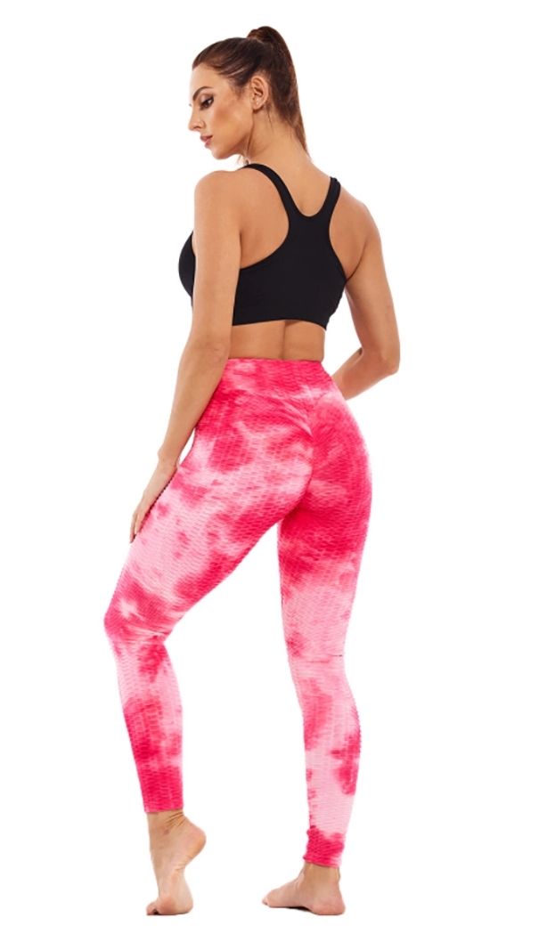 Women's tie-dye yoga pants 3