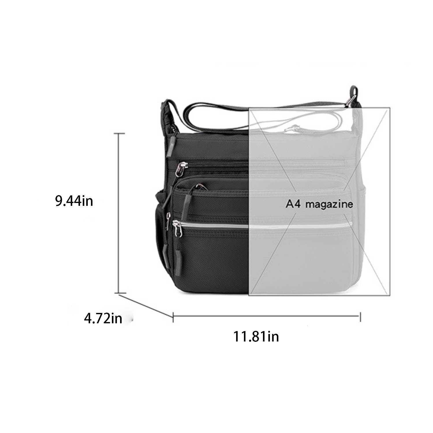 Men's Outdoor Nylon Travel Leisure Shoulder Crossbody Bag 1