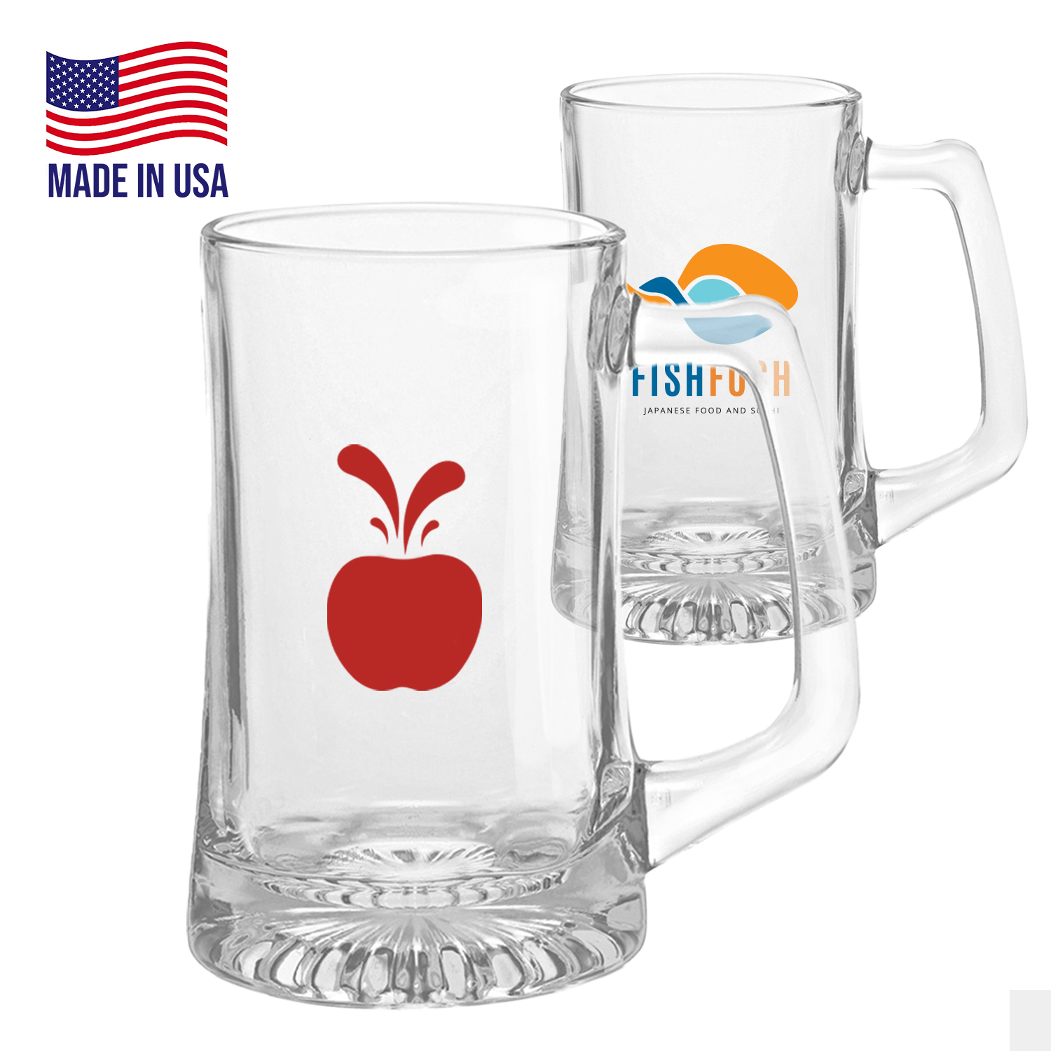 14 oz. USA Made Luminarc Customized Sports Mugs. 1