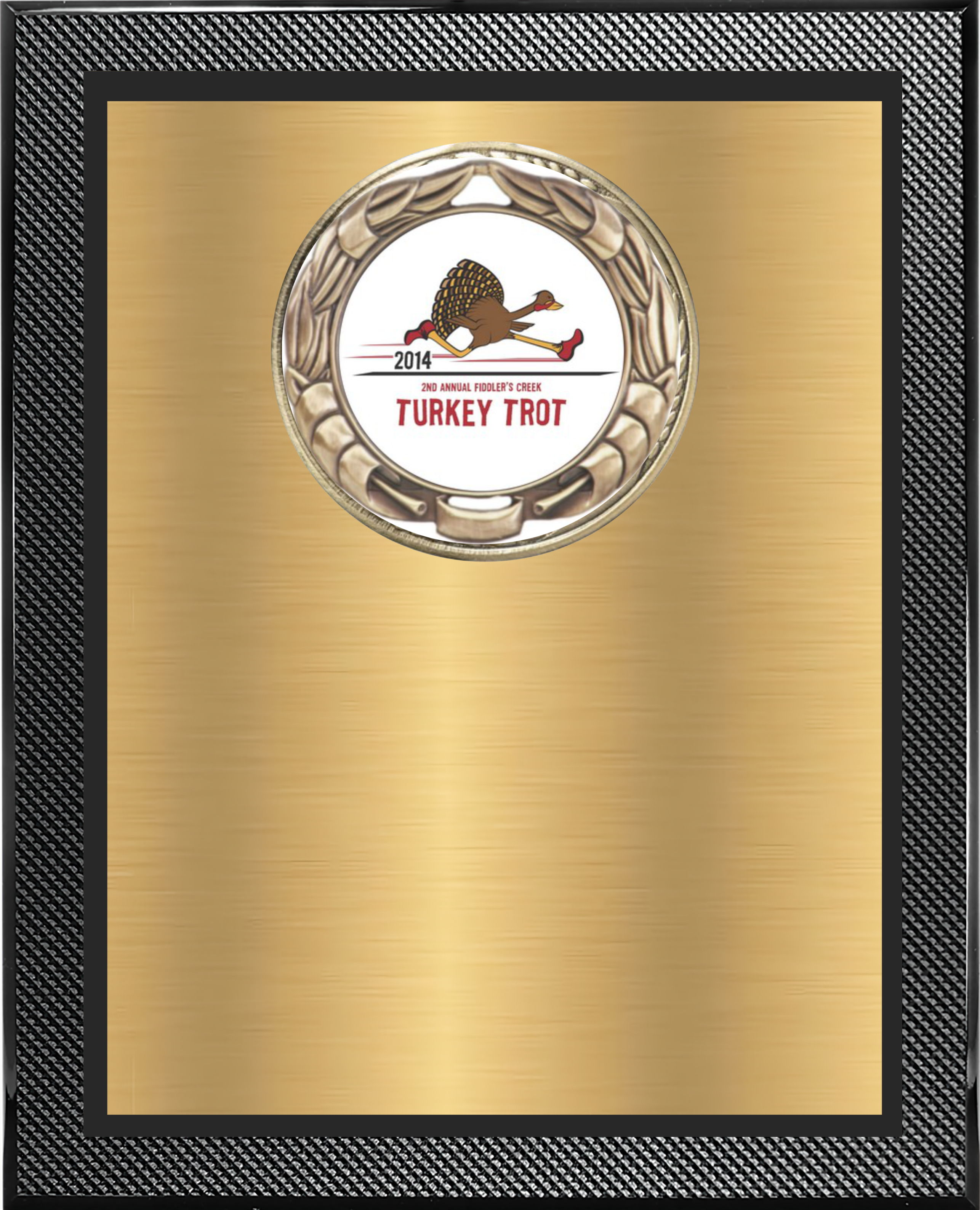 Piano Carbon Fiber Plaque w/Medallion Over Double Plate 7