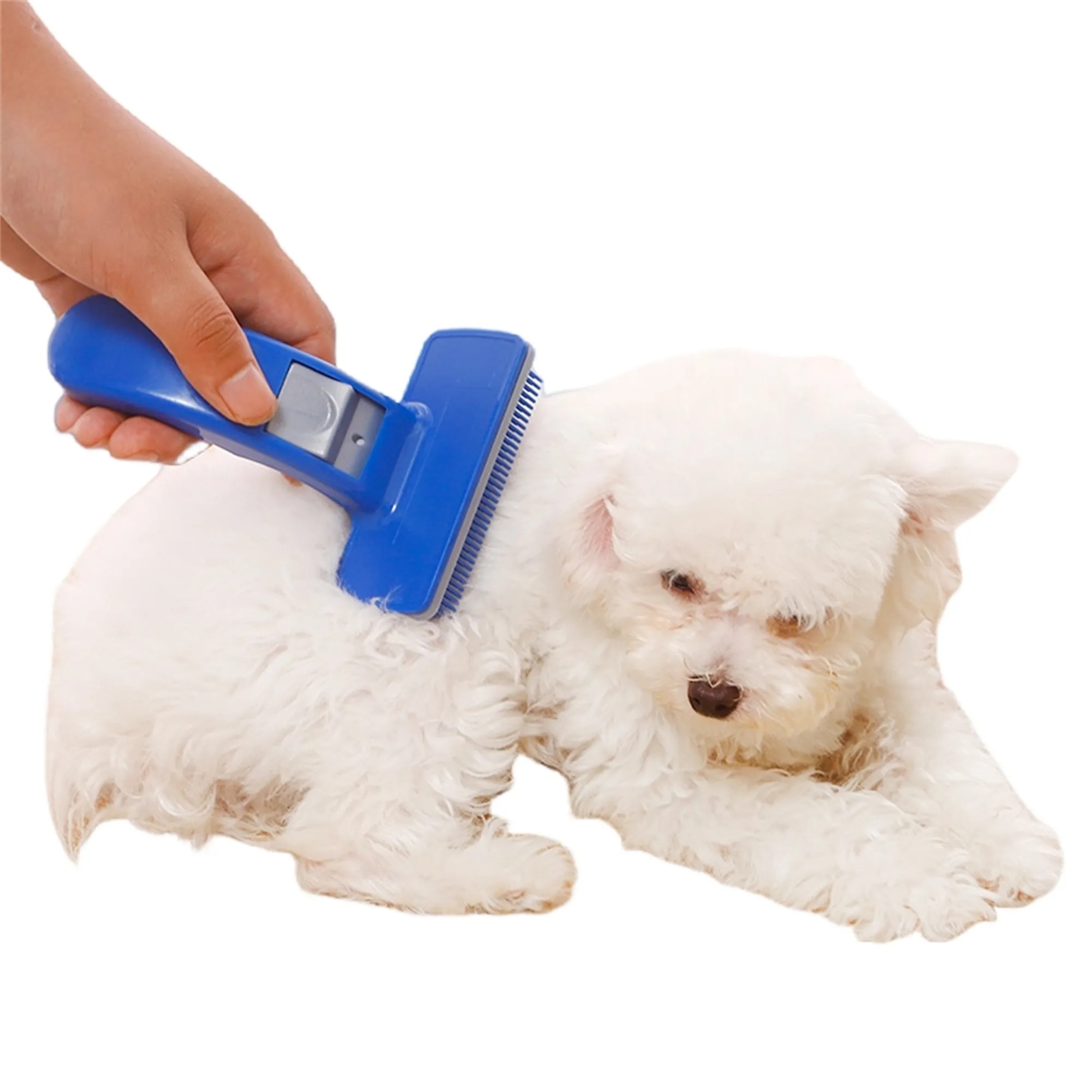 Small Self Cleaning Pet Grooming Shedding Brush 3