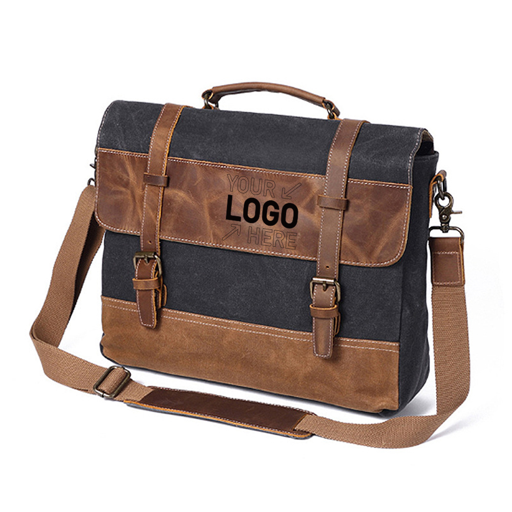 Canvas Leather Computer Laptop Bag 8