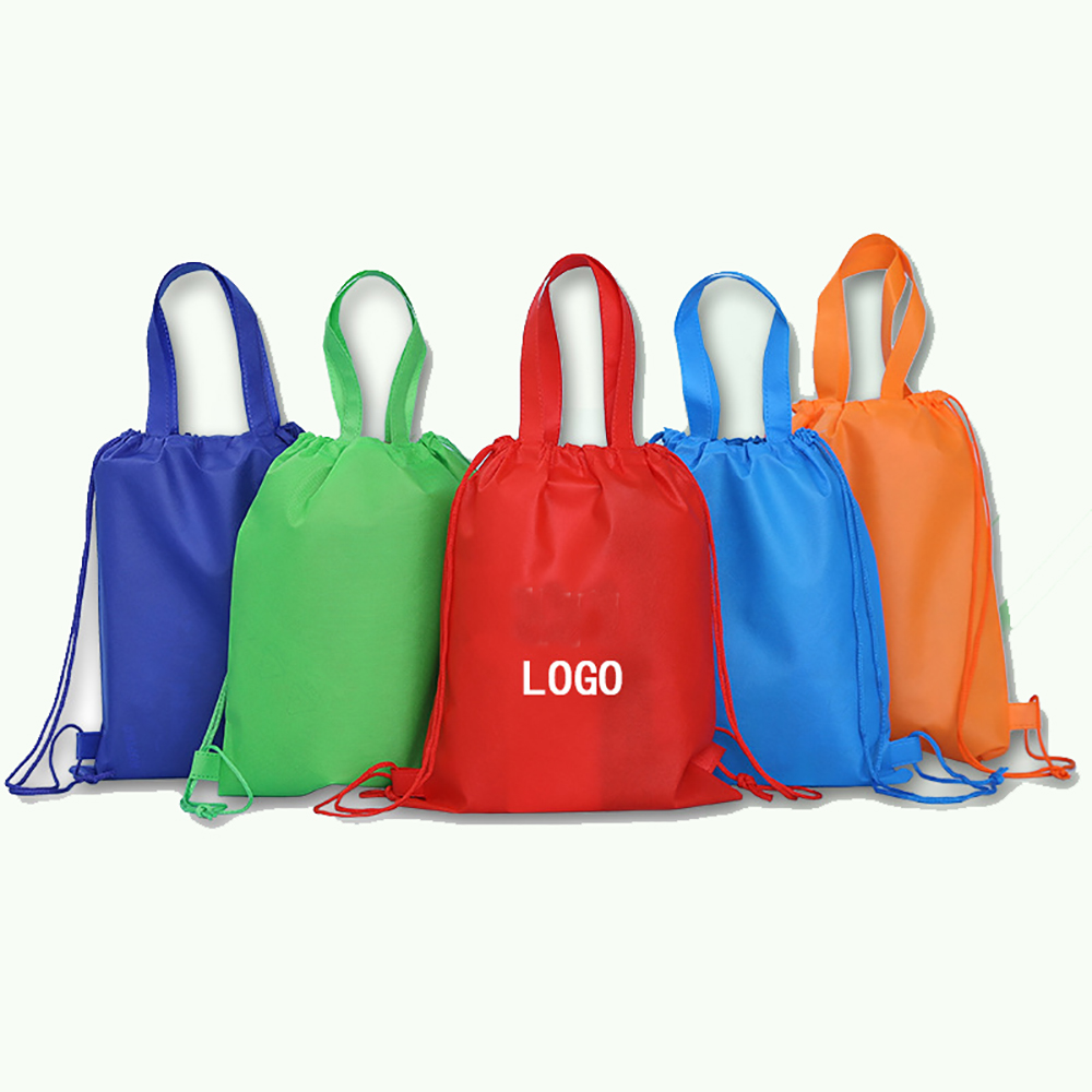 Non-woven Drawstring Backpack with Carrying Handle 2