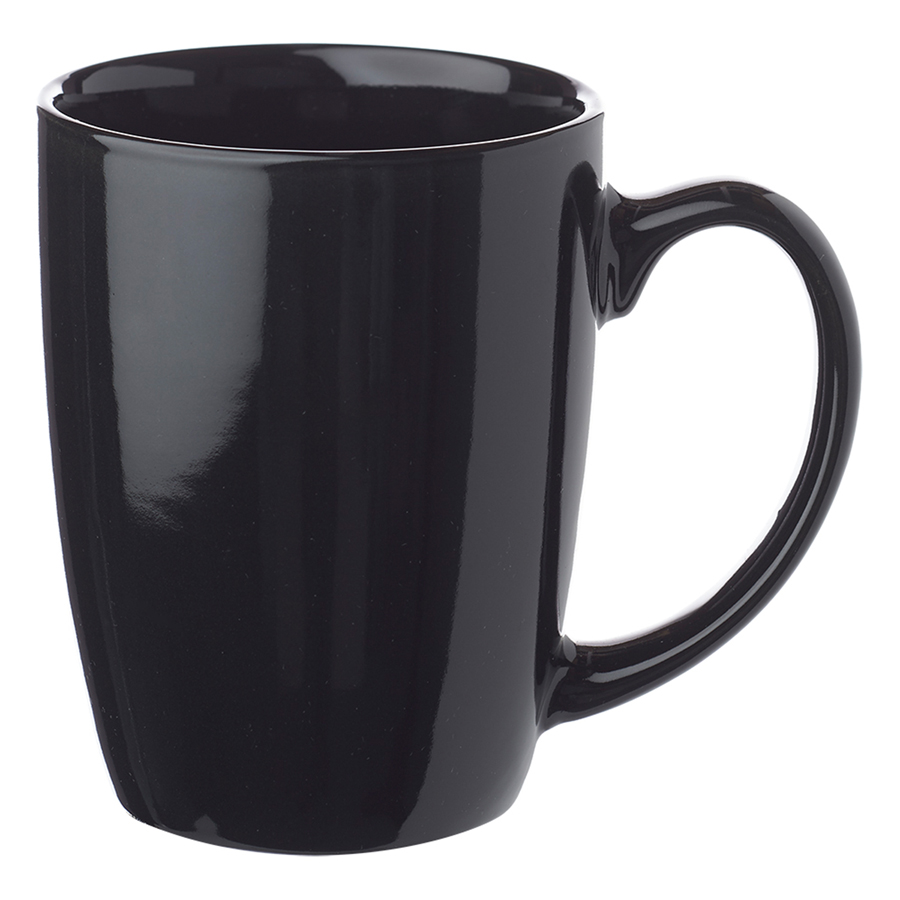 Ceramic Solid Color Curved Mug, 12 oz.