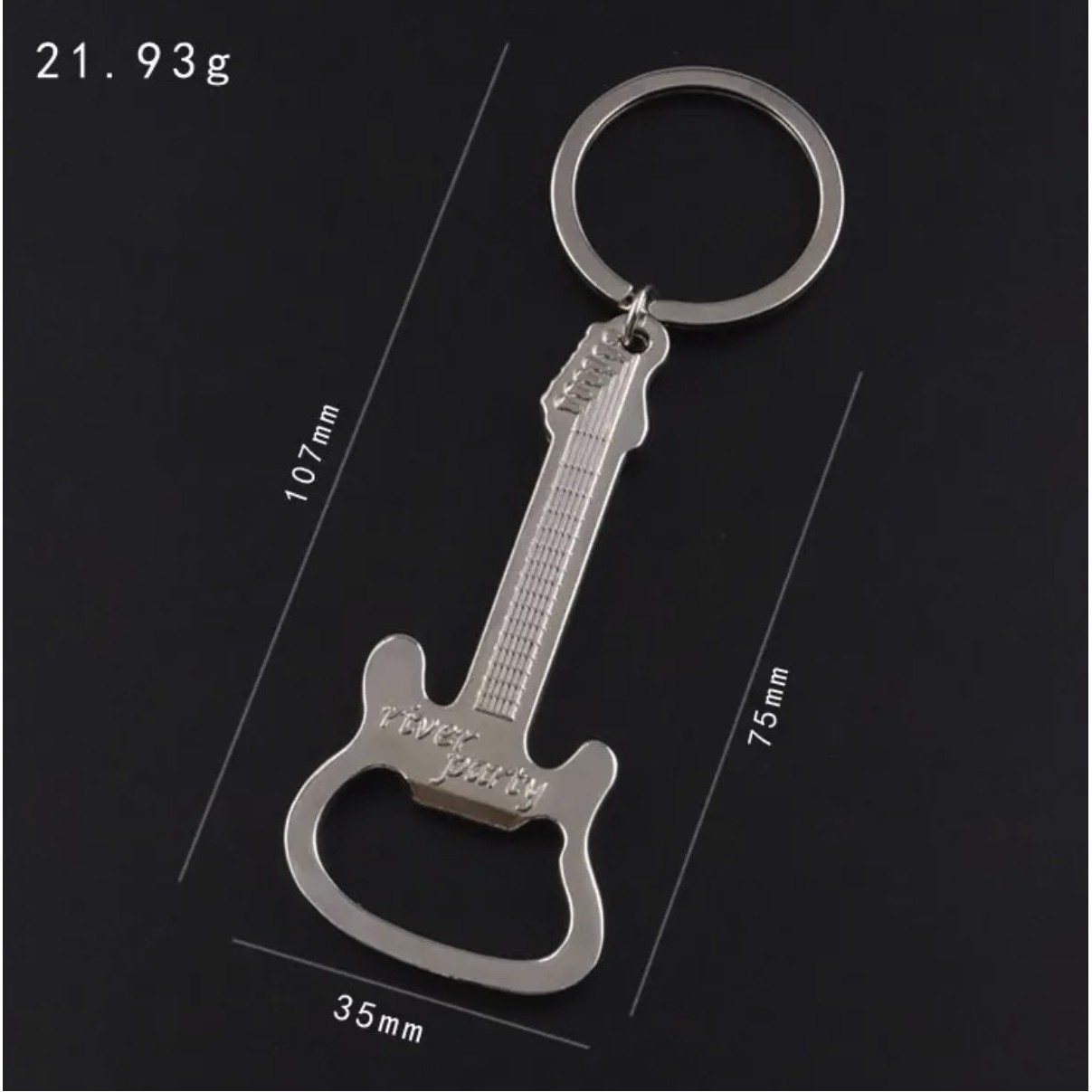 Guitar Bottle Opener Keychain 1