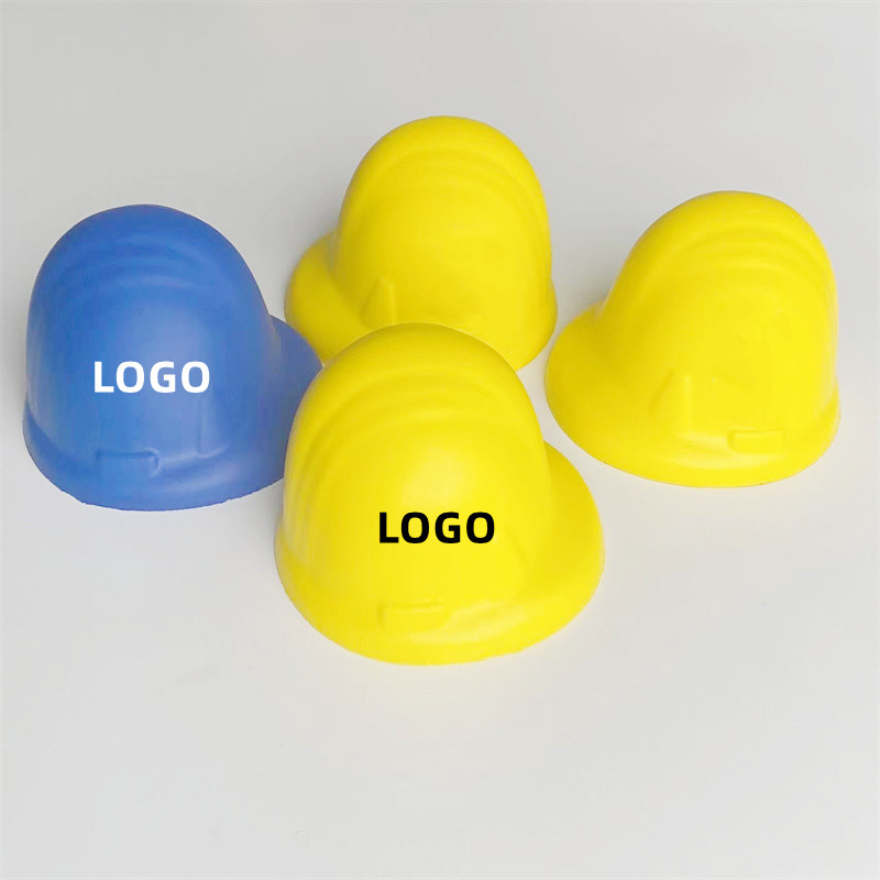 PU foam helmet stress ball slow rebound helmet vent squeeze toy 2