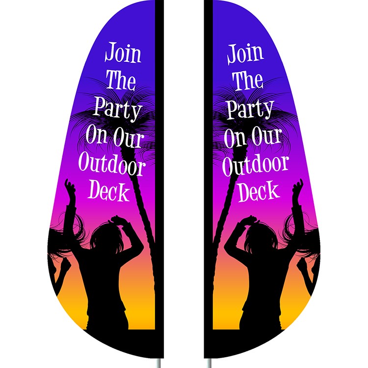 3' x 10' Custom Double Sided Feather Flag 5
