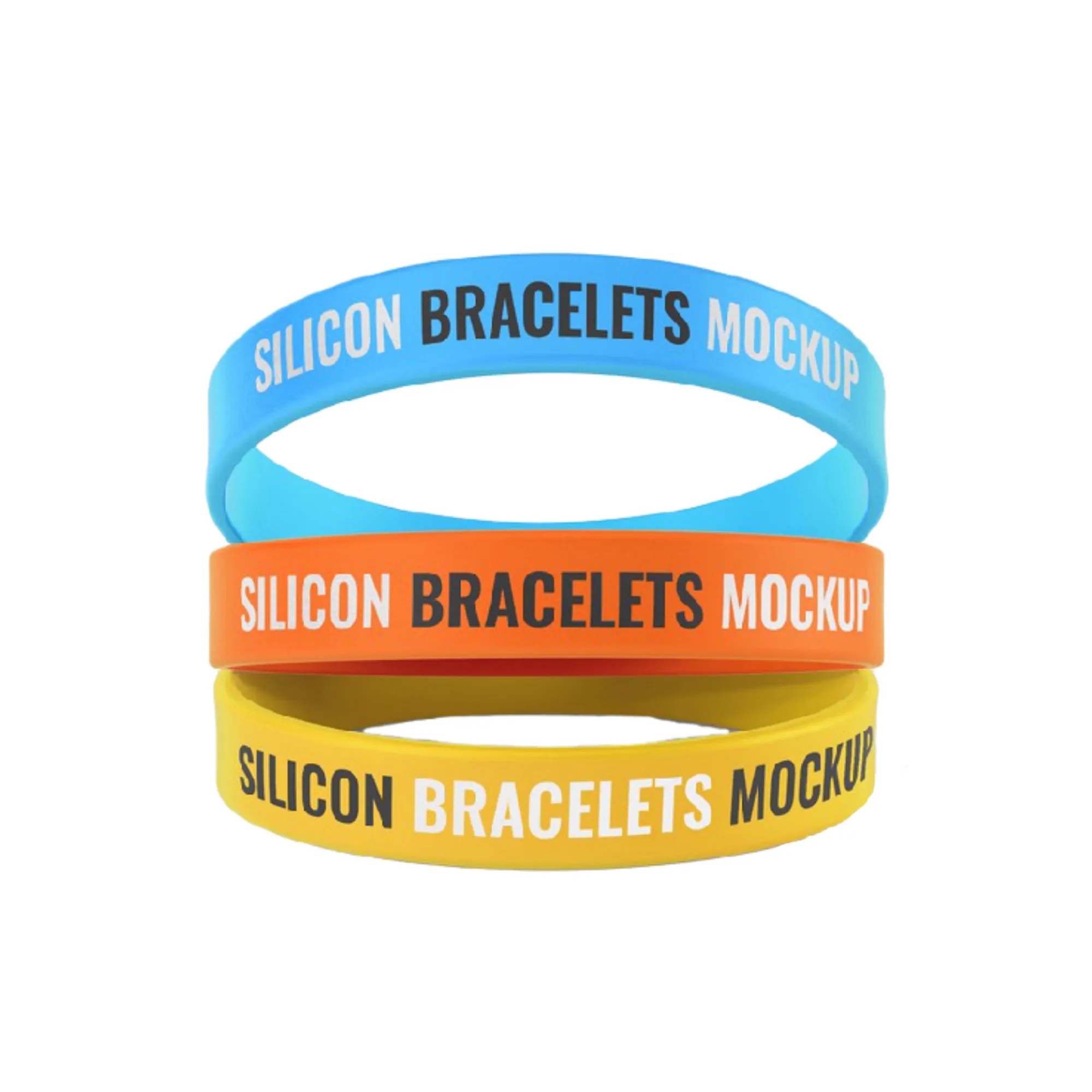 Debossed Color Fill Rubber Silicone Wristband 2