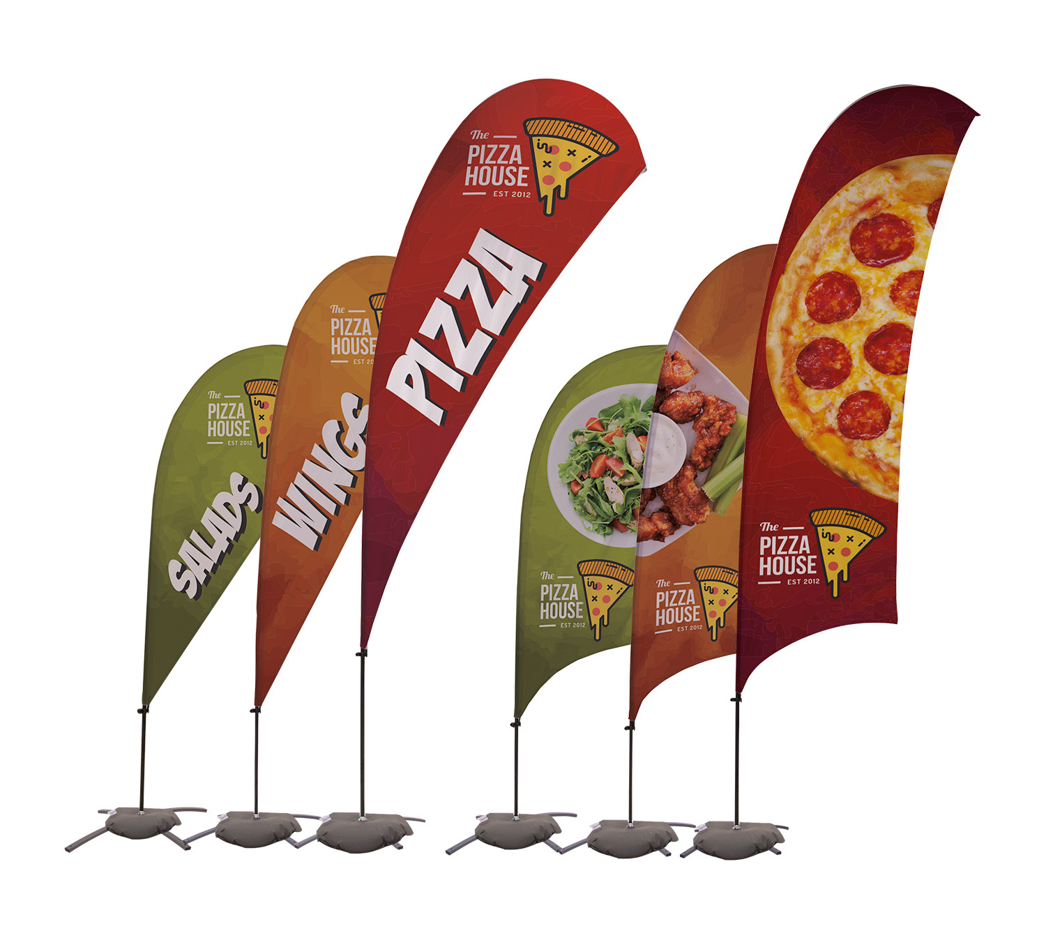 6.5' Value Teardrop Sail Sign Kit (Single-Sided with Cross Base) 11