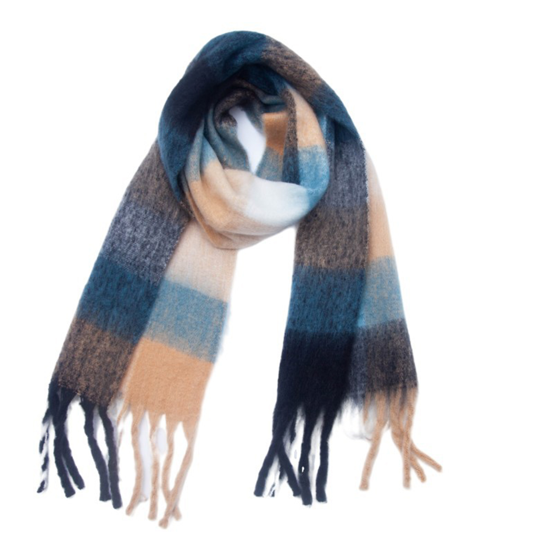 Big Coloured Checked Winter Warm Wrap Scarf 12
