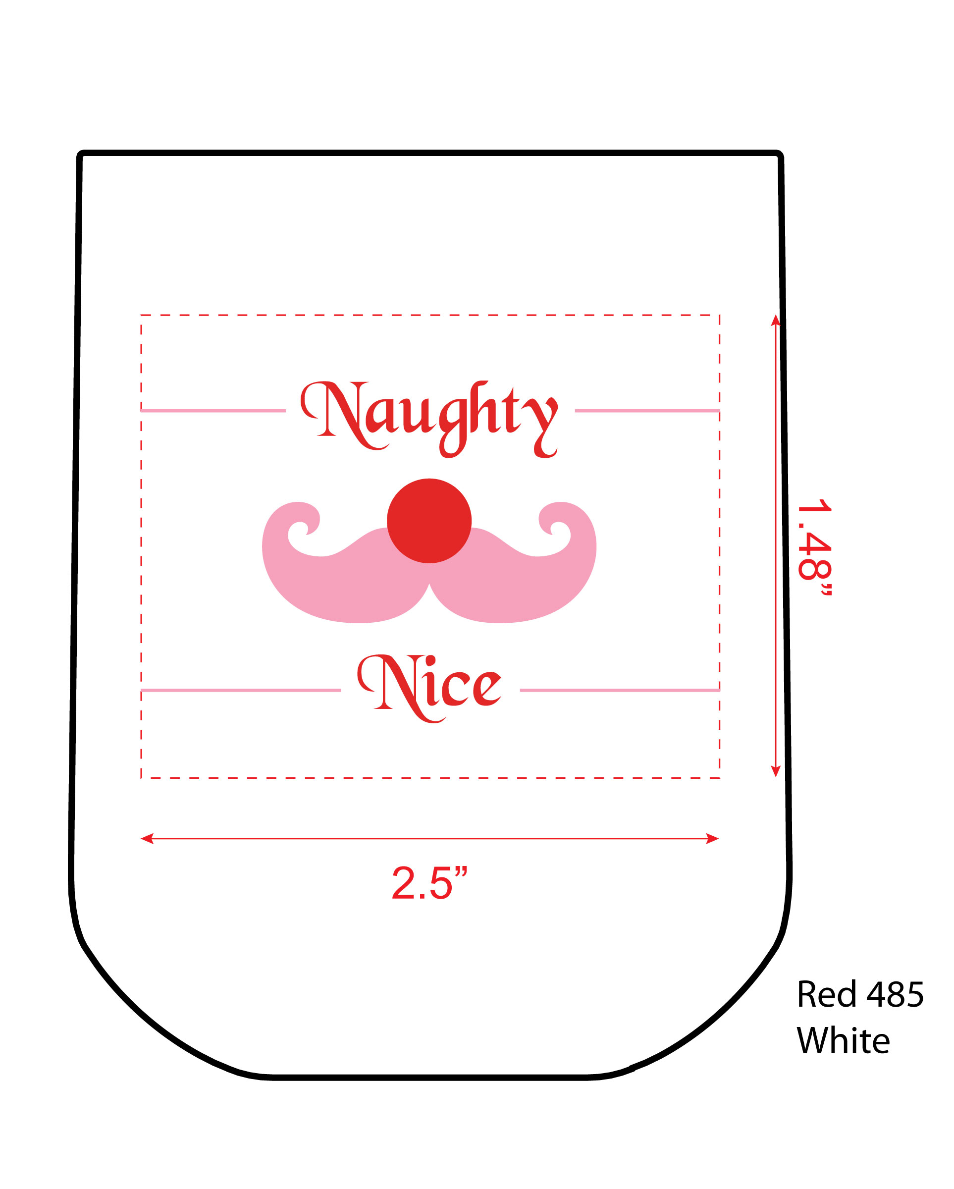 12oz "Naughty or Nice" Stock Holiday Stemless Plastic Wine Tumbler 2