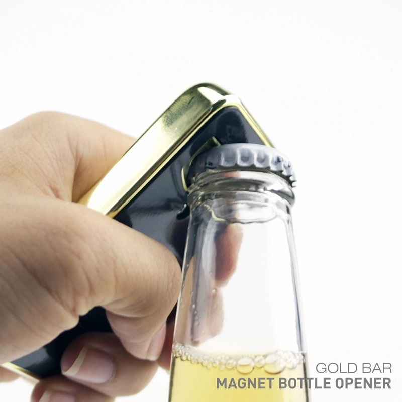 Gold Bar Magnet Bottle Opener 1