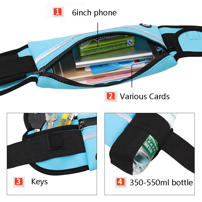 Sports Waterproof Running Waist Belt Bag 6