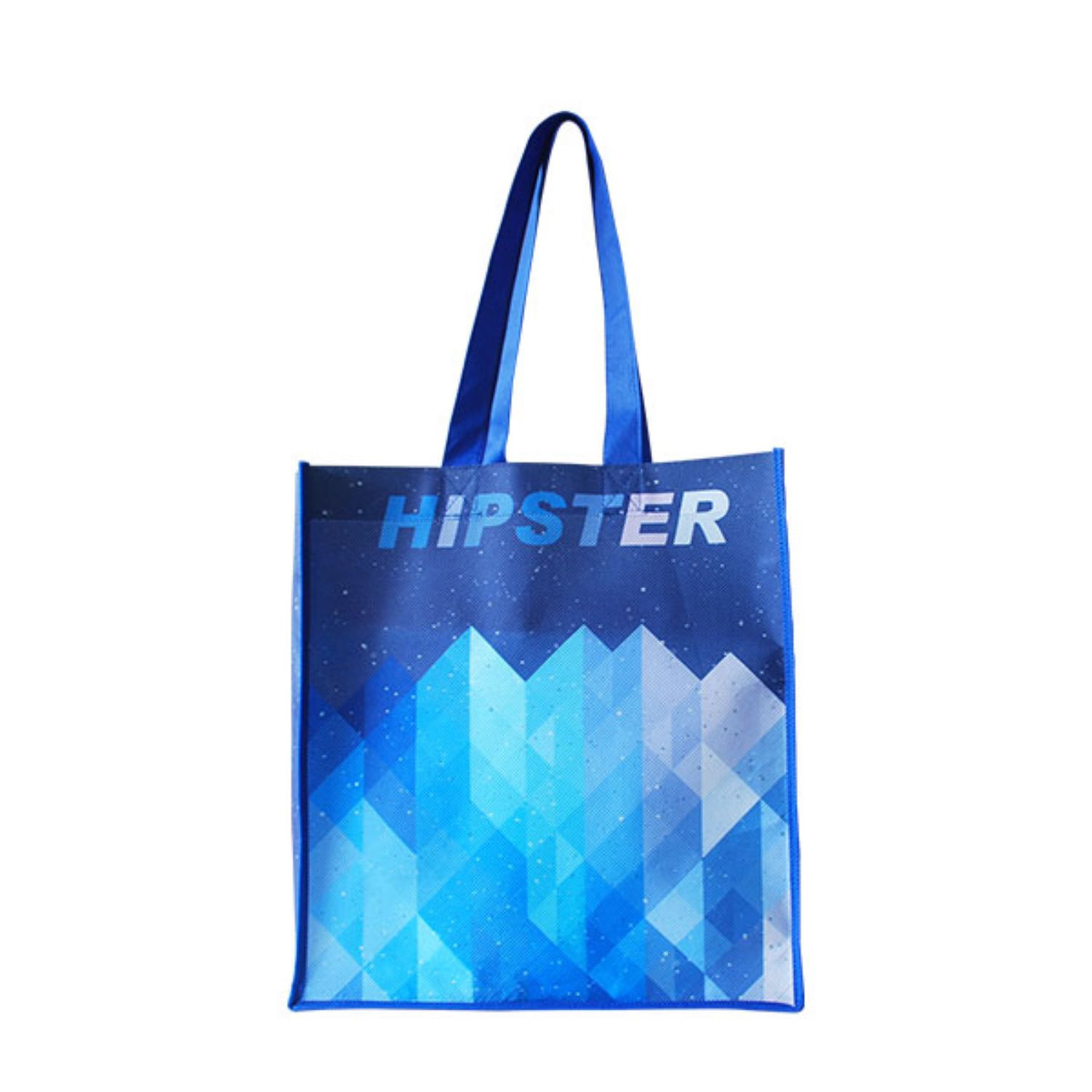 Full Color Shopping Bag Reusable Wide Tote Bags W/ Gusset (12" x 13" x 8")
