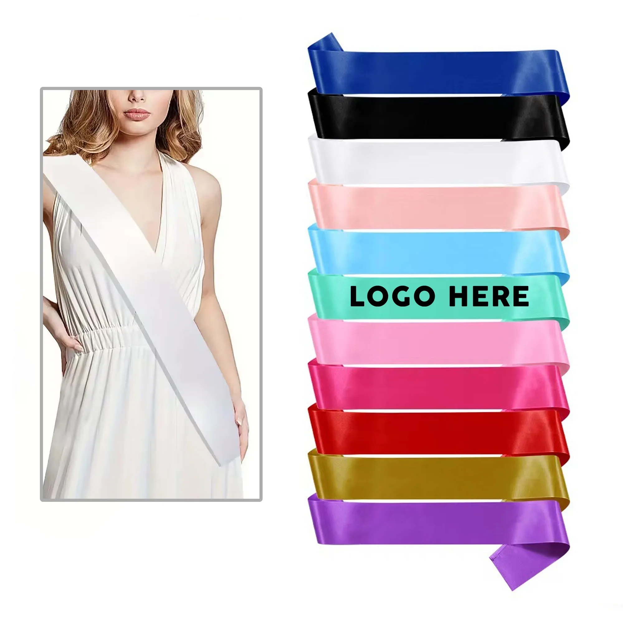 Custom Pageant Satin Sash 6