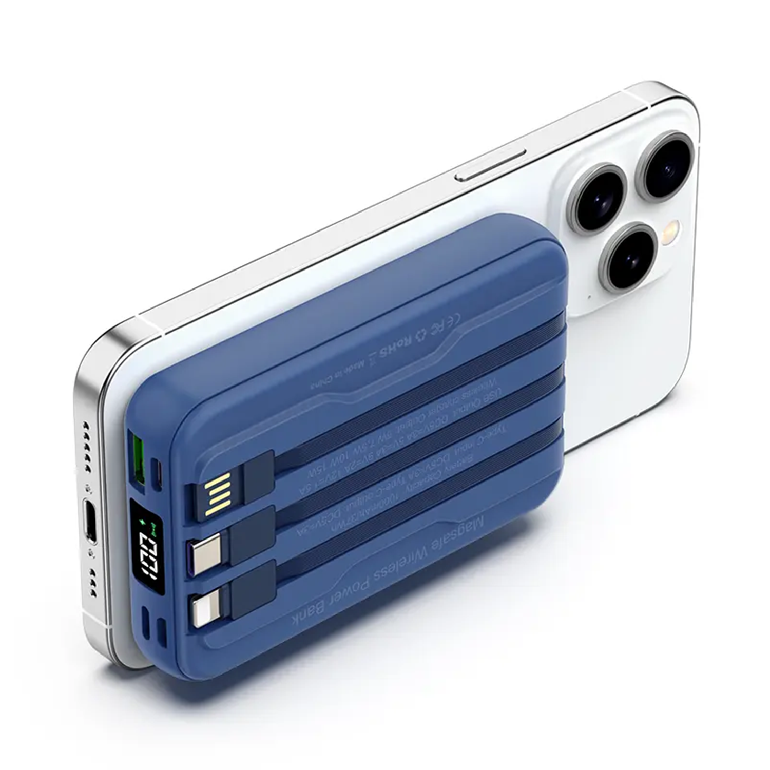 20000mah Wireless Charging Power Bank W/ Cable 6