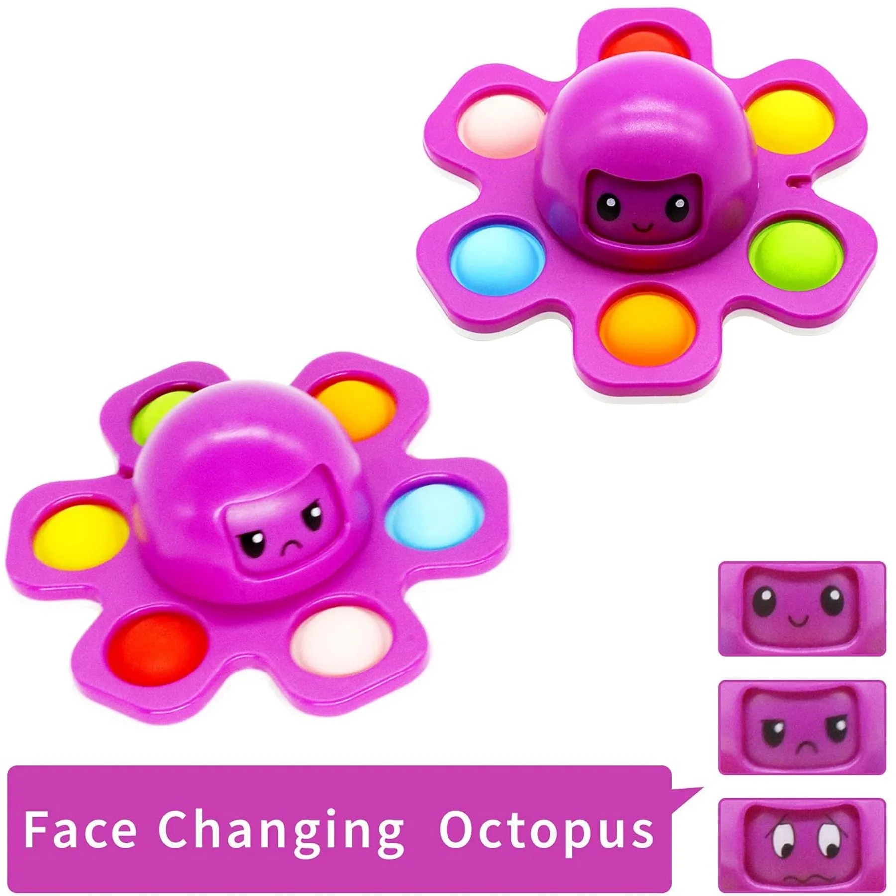 Fidget Spinner Face Changing Octopus Pop Toy 12