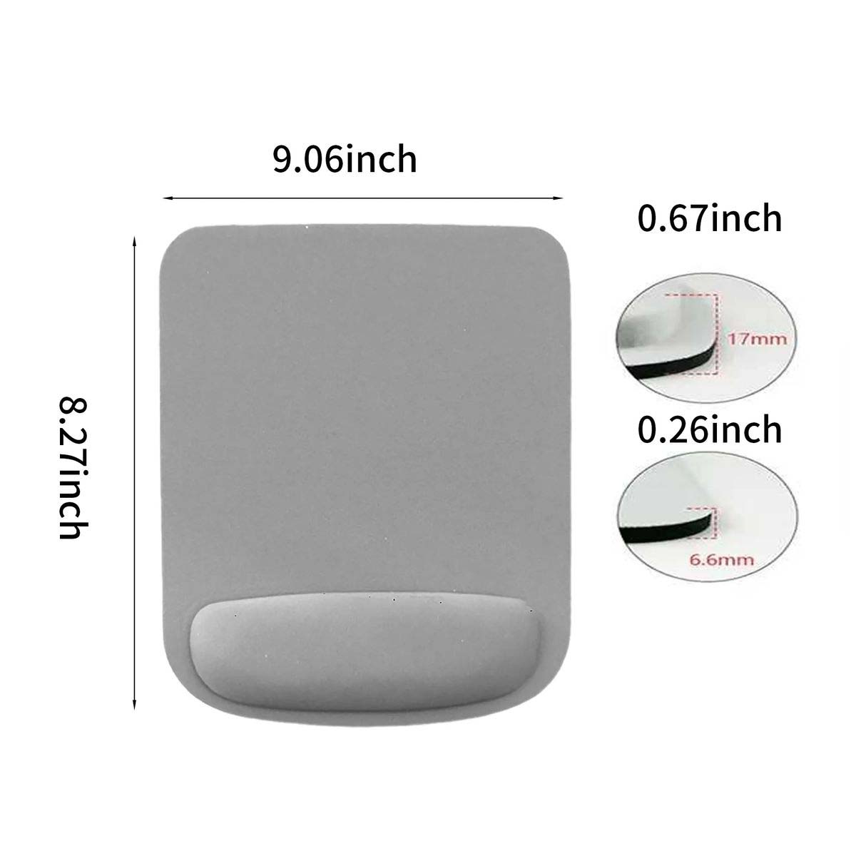 Square Mouse Pad with Air Mesh Wrist Support 1