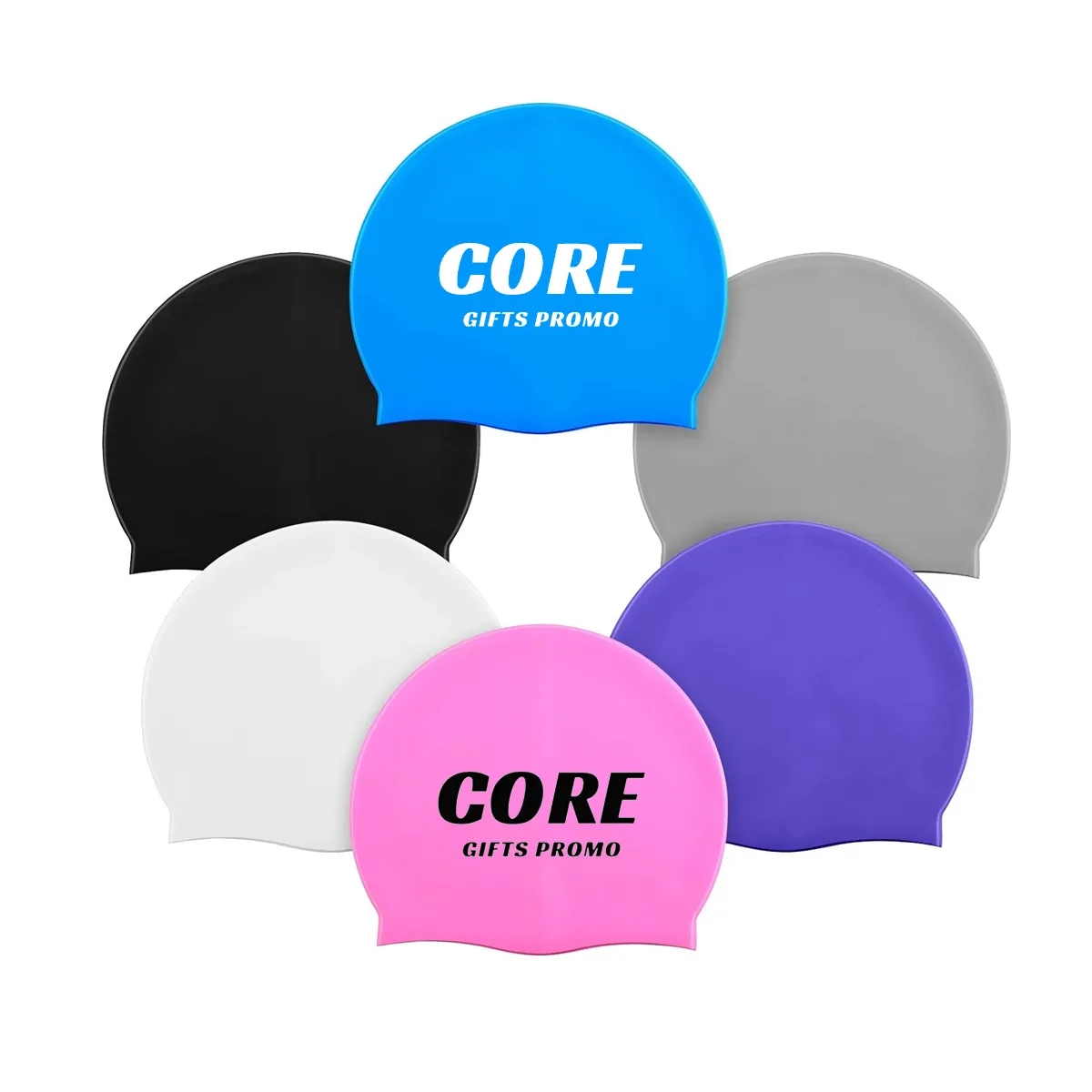 Silicone Unisex Swim Caps 2