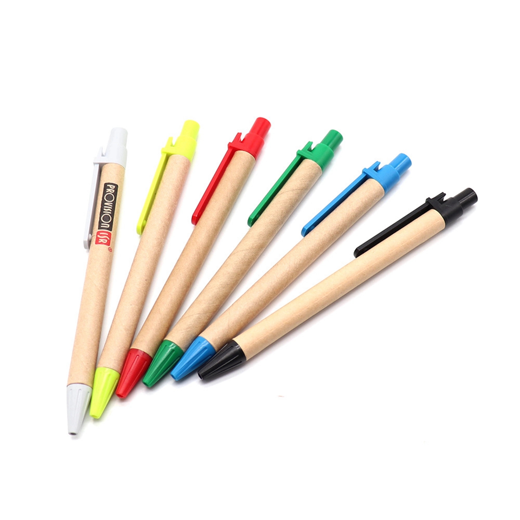 Eco-Friendly Kraft Paper Ballpoint Pen with Plastic Clip 6