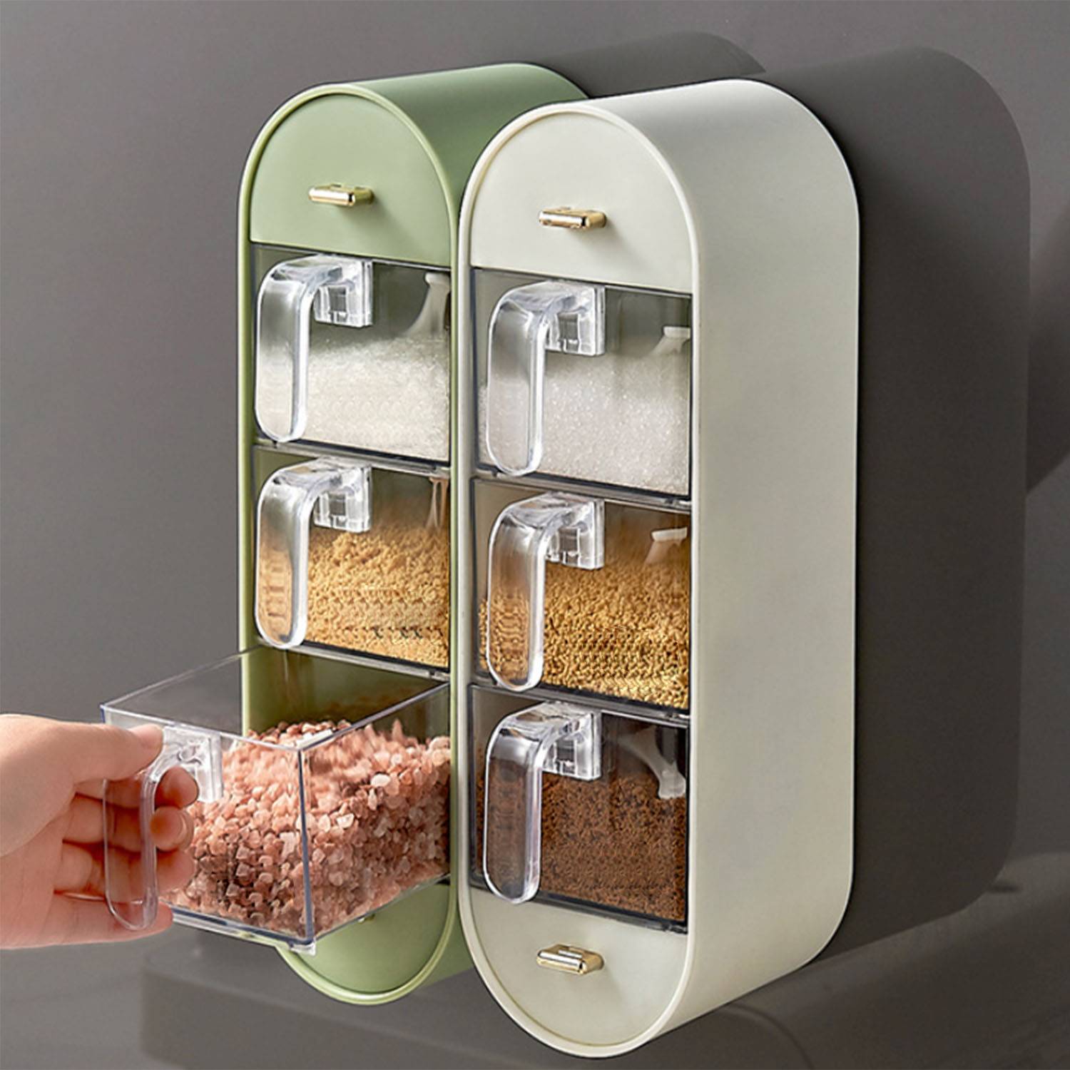 Household Wall-Mounted Seasoning Box 6