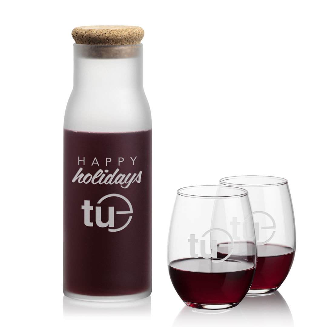 Yarmouth Carafe & Stanford Stemless Wine 4