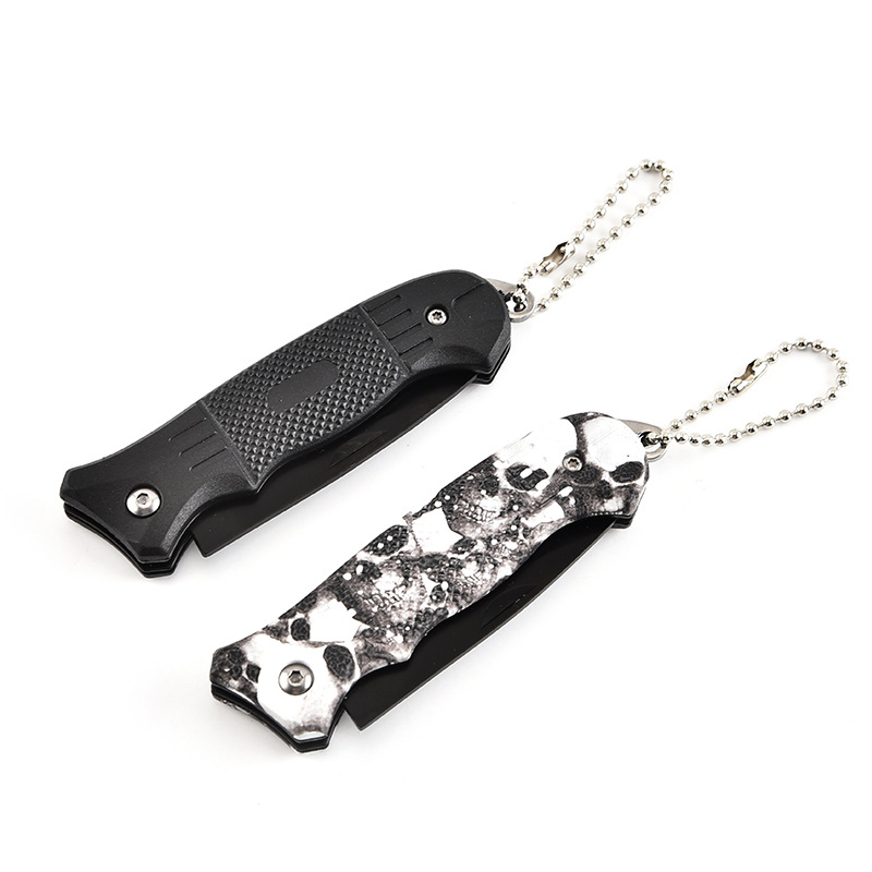 Stainless Steel Folding Pocket Knife with Key Chain 2