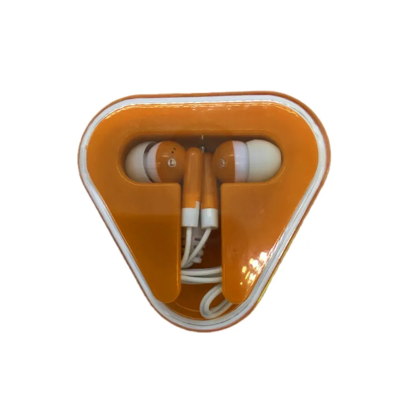 Portable Promotional Earbuds Triangle Case 4