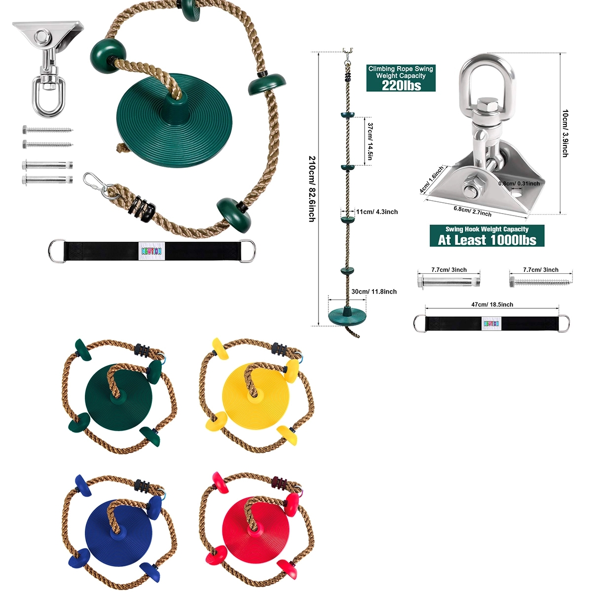 Climbing Rope Tree Swing with Platforms 2