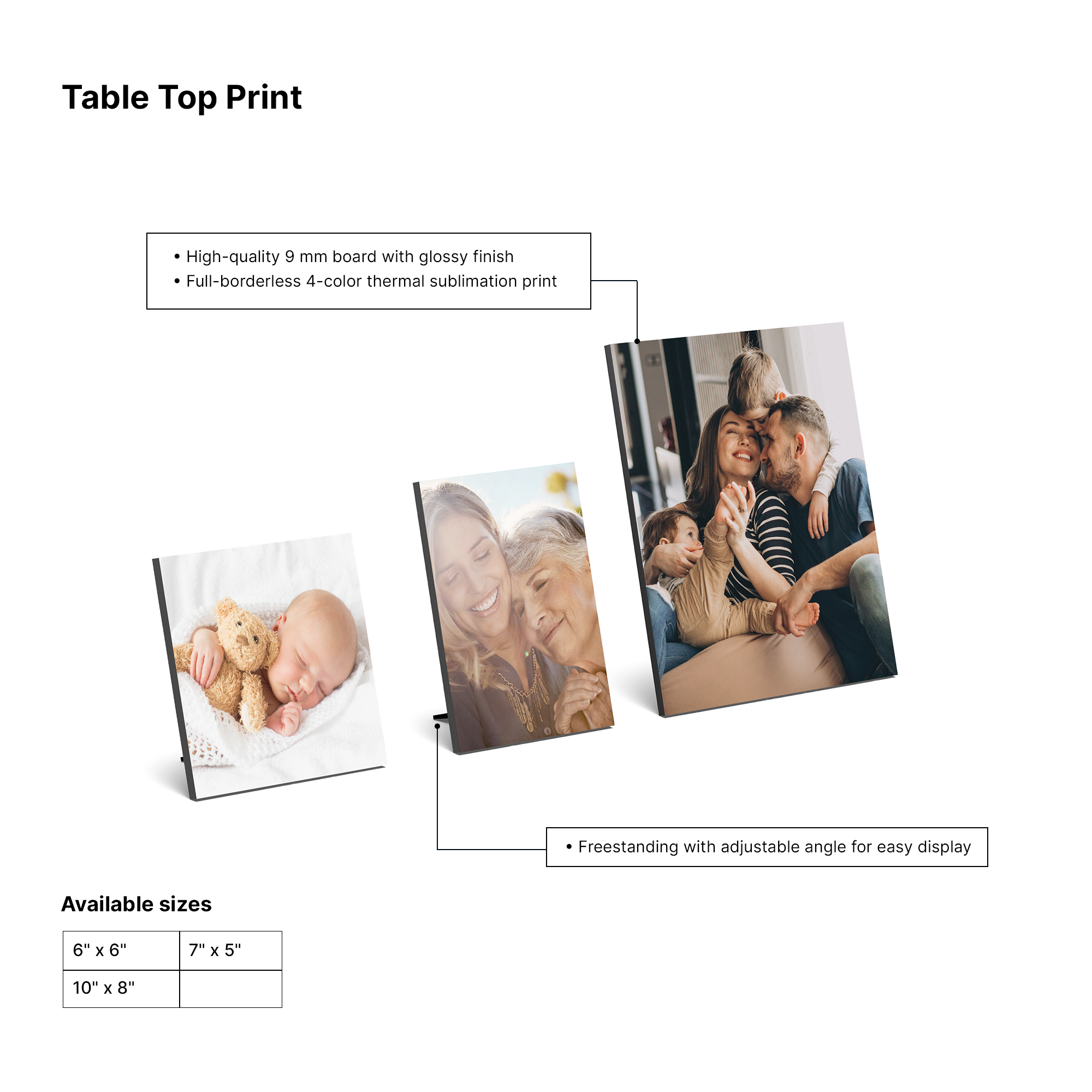 Custom Printed Desk Displays - Personalized Freestanding Displays for Memories & Events 7