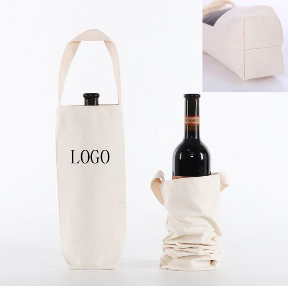 10 oz Canvas Single Wine Tote Bag 1