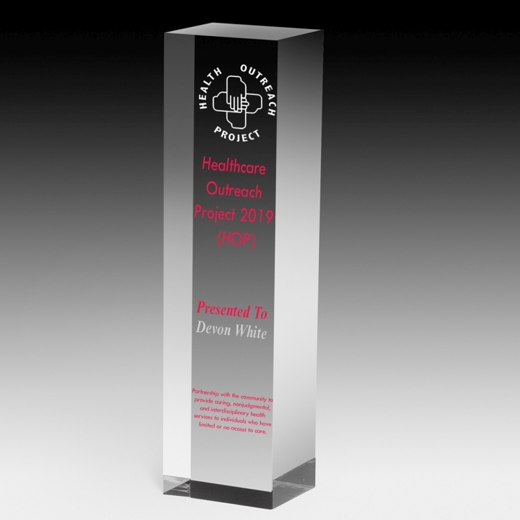 Screen Printed Monument Obelisk Award - 7 1/2" 3